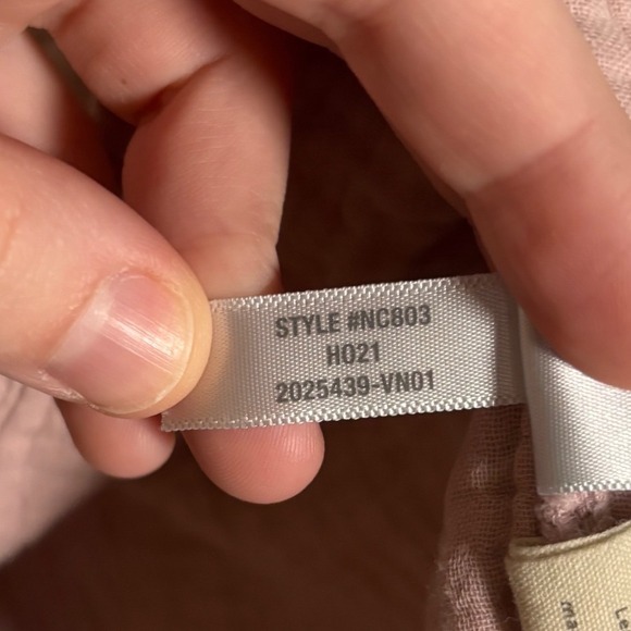 Madewell Lightspun Evert Long Sleeve Henley Top Wisteria Dove Pink Size Small - Picture 11 of 11